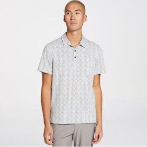 VRST Men's Geo Pique Print Golf Polo